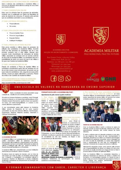 Concurso De Admissão À Academia Militar | Ano Letivo 2022-2023