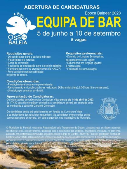 Praia do Osso da Baleia - Avisos de contratação